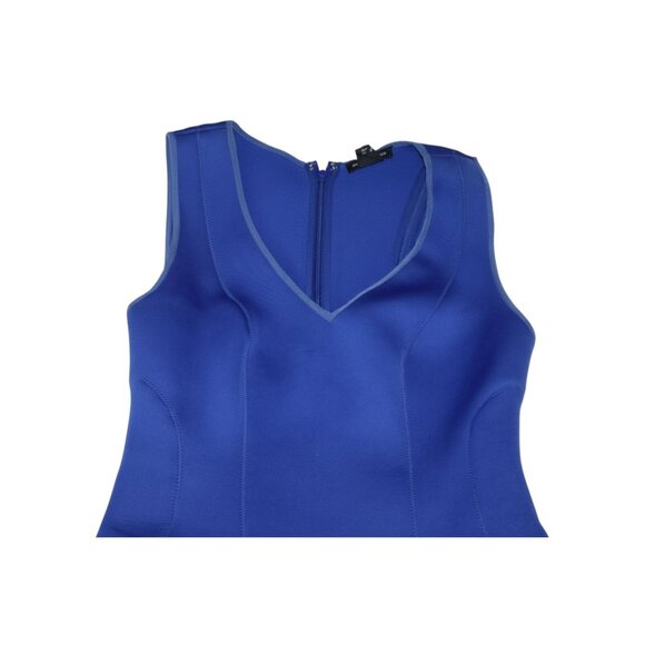 Club Monaco Scuba Fit Flare Dress Sz 4 Blue Party Cocktailcore Softgirl - Picture 3 of 7